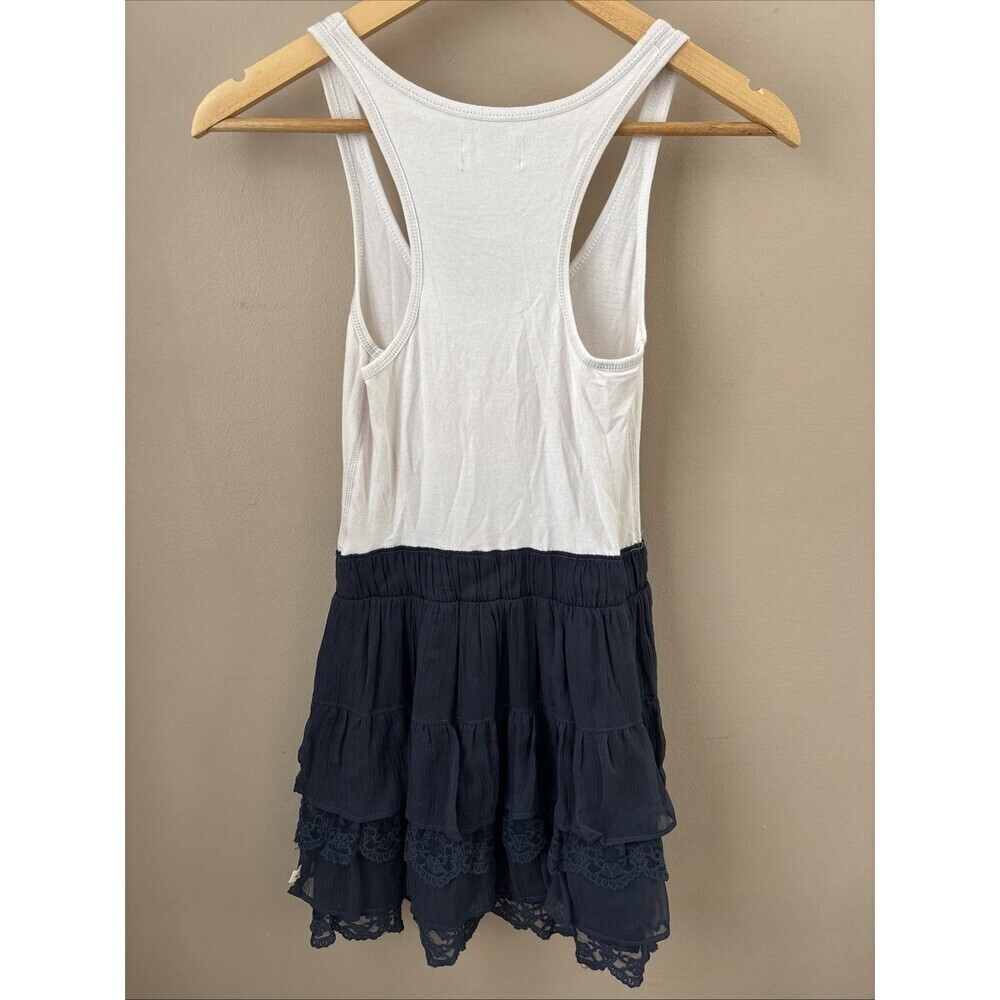 Hollister Women’s S Social Stretch Tank Dress Navy Tiered Lace Y2K - Picture 6 of 6